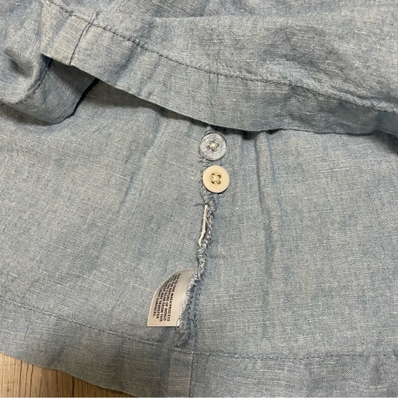 Madewell Denim‎ Button-Front Tie Mini Skirt Sz 2 - Picture 7 of 8